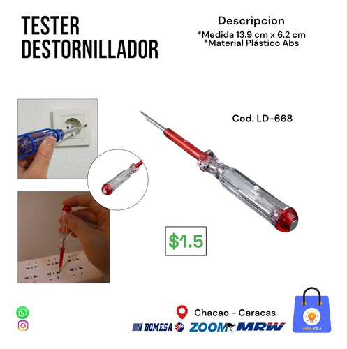 Tester Destornillador 