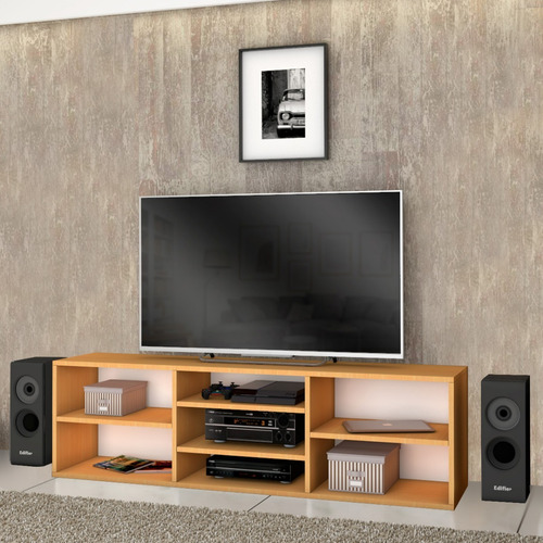 Rack Minimalista Para Tv Moderno Con Estantes