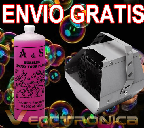 Imagen 7 de 7 de Genial Maquina De Burbujas Liquido Gratis Vecctronica Woow