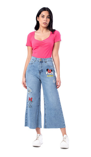 Pantalon Cargo Denim Pionier Kenny_mickey Mujer