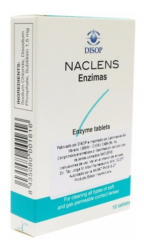 Pastillas Enzimaticas X 10 U Naclens Para Lentes De Contacto