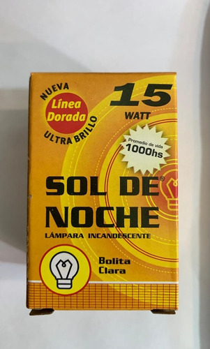 Pack X10 Lámpara Gota Incandescente 15w Cálida Sol De Noche 