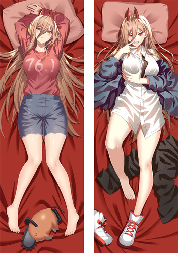 Dakimakura  Power Chainsaw Man 35x100 Cm 2 Lados Solo Funda