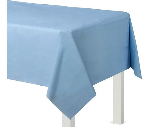 Mantel Rectangular De Plástico Fiesta De Colores Elige Color Color Azul claro