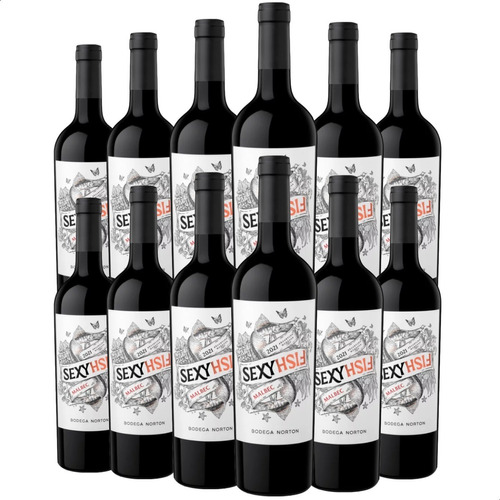 Vino Tinto Sexy Fish Malbec Norton 750ml Pack X12