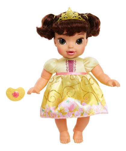 Disney Princess Deluxe Baby Belle Doll Con Pacifier Baby Dol
