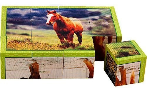 Stages Learning Real Picture Animal De Granja Cubo De Mader.