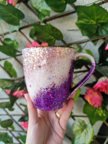 Imagen 3 de 3 de Tazón Glitter Lila 380ml