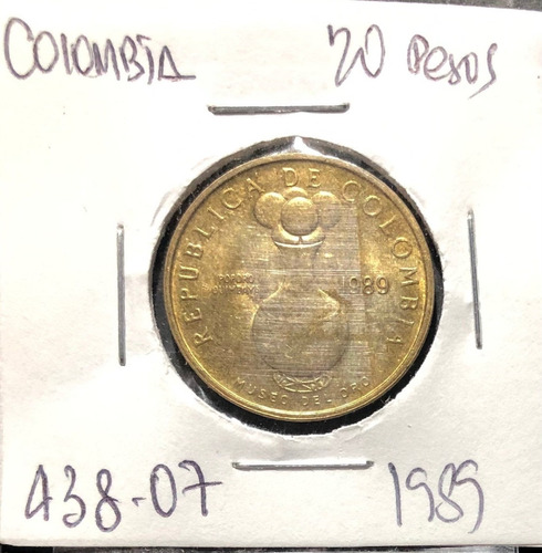 Colombia 20 Pesos 1989 Jer438.07