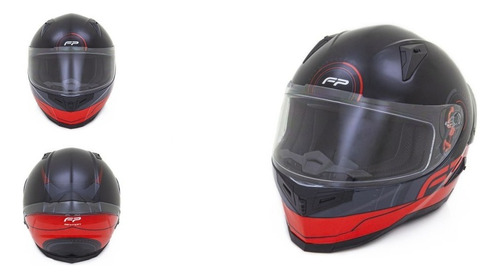 Casco Integral Fp Ignition 863c Negro Rojo Certificado