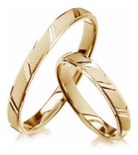 Par Anillos De Matrimonio Oro Amarillo 10k 3mm  Clasicas