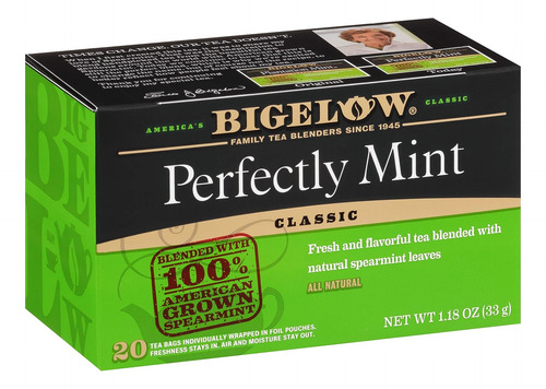 Bigelow Tea Perfectly Mint Black Tea, Té De Menta Verde Con
