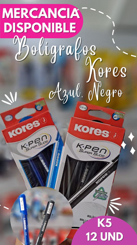 Bolígrafos Retráctil Kores ( K5 )