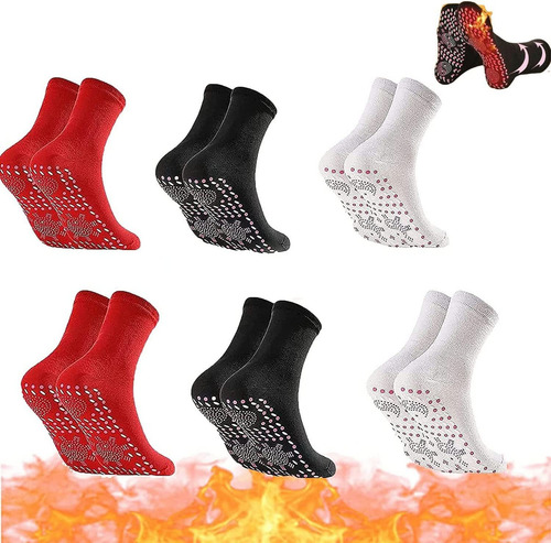 6 Pares De Calcetines Autocalentables De Acupresión Tomalin