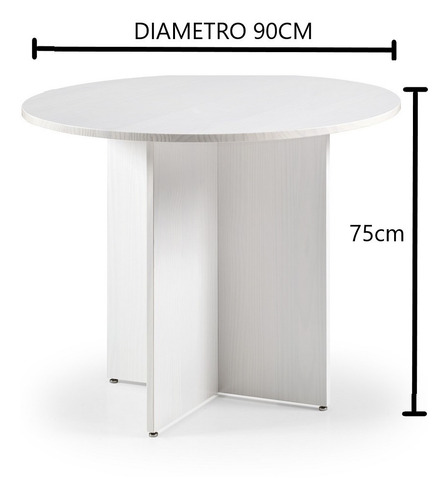 Móvel De Cozinha Sala De Estar Mesa De 90cm Com 4 Banquetas Branco
