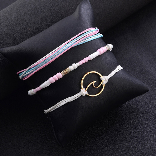 Pulsera Vintage Multicolor Natural Multicapa Para Mujer