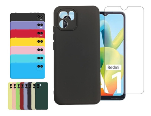 Funda Xiaomi Redmi A2 2023 Protector Silicona Case + Vidrio