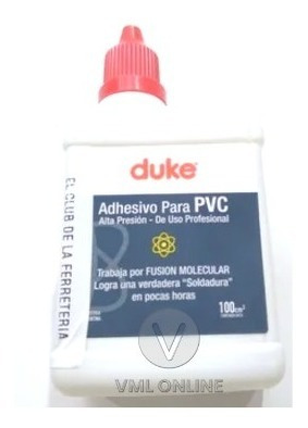 Pegamento Para Pvc X 100 Cm³ Duke Pack X5 Unidades