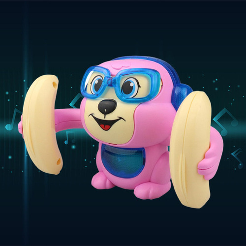 Monkey Musical Juguete Movimiento 360 Blister Con 8 Monos Color Rosa