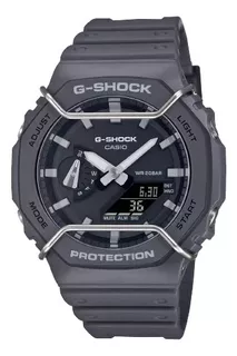 Relógio Casio G-shock Carbon Core Guard Ga-2100pts-8adr Cor Da Correia Cinza-escuro Cor Do Bisel Cinza-escuro Cor Do Fundo Preto