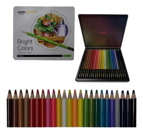 Lapiz De Colores Por 36 Und Bright Colors Pointer Premium