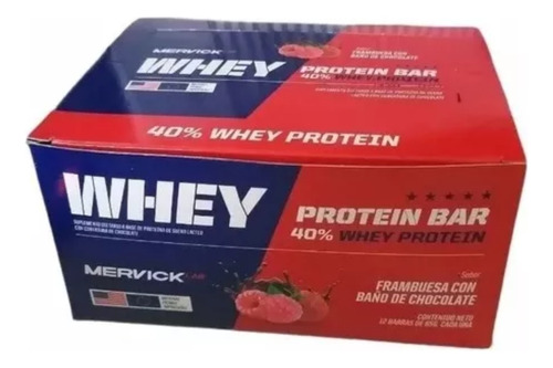 Barras Whey Protein Bar Mervick X12 780 Gr Barritas Proteica