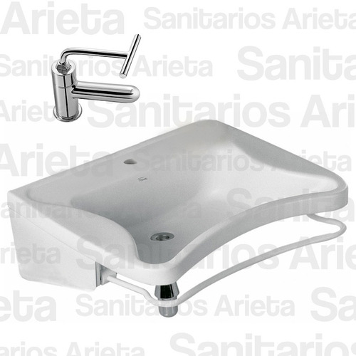 Combo Baño Discapacitados Ferrum Lavatorio Pressmatic Cs6821