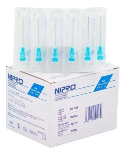 Aguja Hipodermica Nipro 23g X 1  Caja 100 Unidades