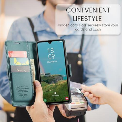 Funda Cartera Para Galaxy A05s Case, Premium Pu Leather Flip