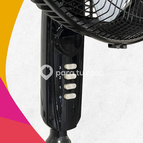 Imagen 9 de 11 de Ventilador De Pie 20 Pulgadas Potente 90w Indelplas Ivp20 Ep Color De La Estructura Negro Cantidad De Aspas 5 Color De Las Aspas Negro Material De Las Aspas Plástico