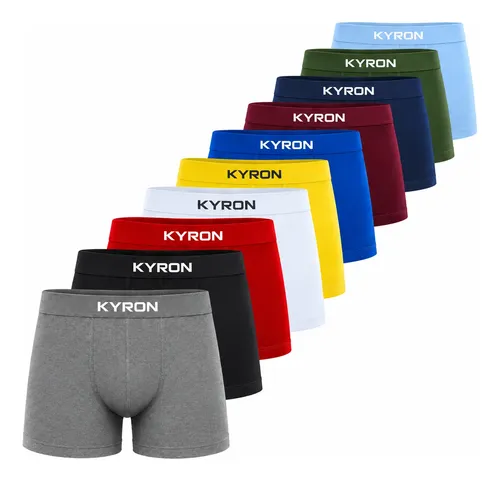 Kyron Kit 10 Cuecas Boxer Kyron Adulto De Microfibra Atacado