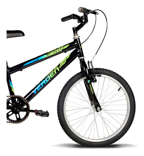 Folks Preta Com Verde Aro20 Bicicleta - 10468