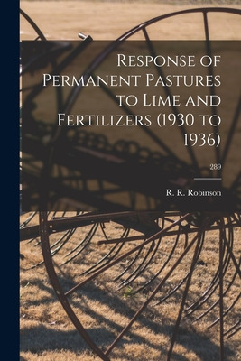 Libro Response Of Permanent Pastures To Lime And Fertiliz...