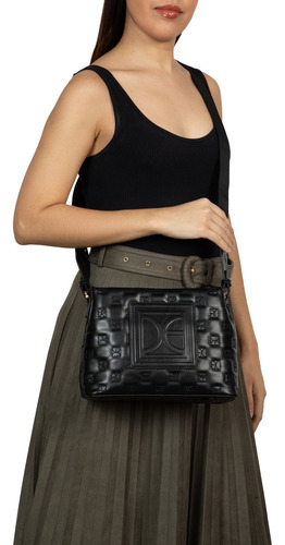 Bolsa Crossbody Cloe Yilob I Chico Color Negro