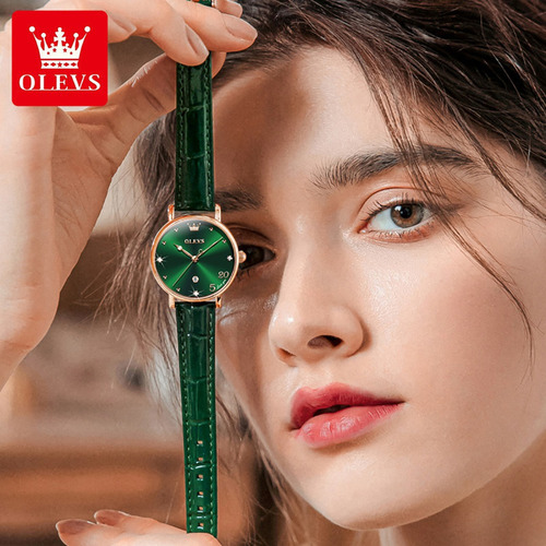 Reloj De Cuarzo Simple Olevs Calendar Diamond