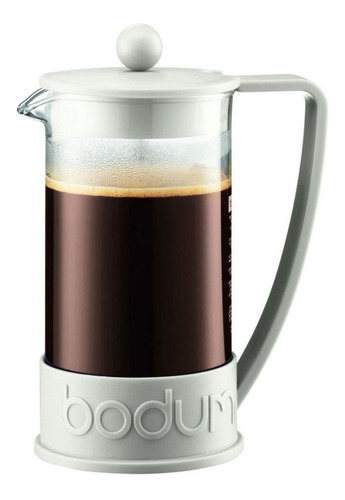 Cafetera Bodum New Brazil 8 Pocillos Original Embolo Blanca