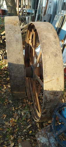 Lote 4 Antiguas Ruedas De Caldera Selladas Únicas Remachadas