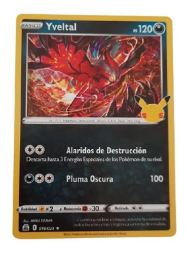 Carta Pokemon Yveltal 019/025 Celebrations En Español 