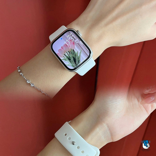 Imagen 5 de 8 de Malla Correa Para Apple Watch En Silicona 38 A 45 Mm