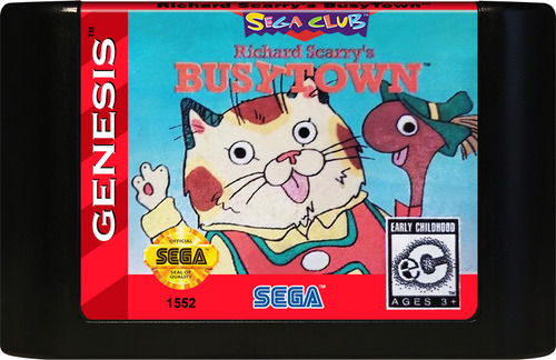 Cartucho Juego Richard Scarrys Busytown Sega Genesis 16 Bits