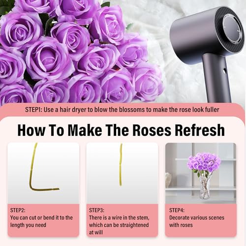 20 Unidades De Rosas Artificiales Con Tallos Largos - Flores