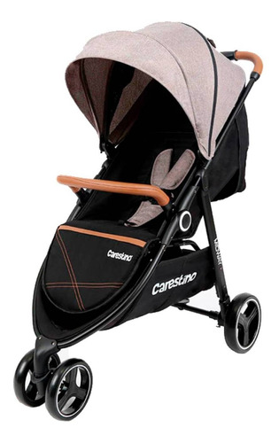 Coche de 3 ruedas Carestino Jogger Midway Con huevito CO018-BG beige con chasis color negro