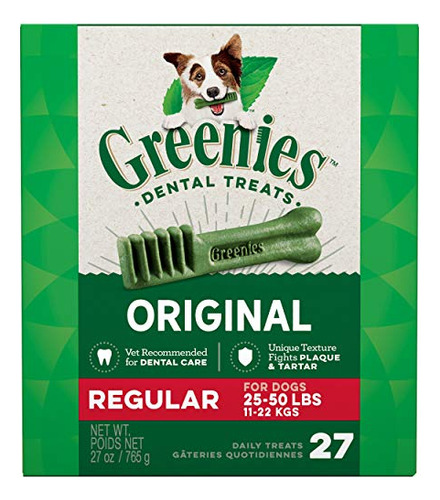 Golosinas Para Perros Greenies Original Dental Regular De 11