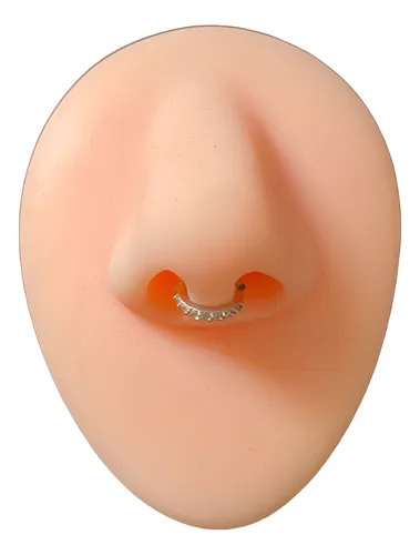 Aro - Piercing Con Relieve Y Adornos En Zircón