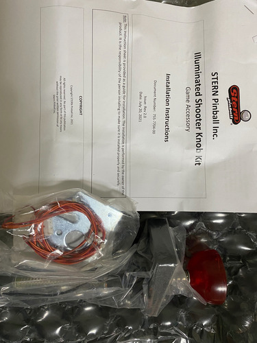 Lançador Rush Pinball Stern Original Iluminado Flipper