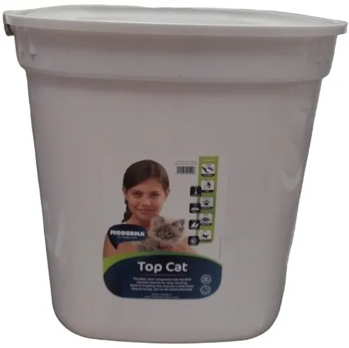 Arenero Para Gatos Con Tapa Anti arena Top Cat Moderna Color Gris