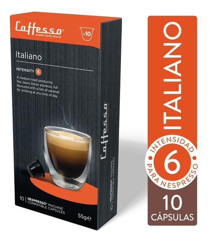 10 Cápsulas De Café Caffesso Italiano - Para Nespresso