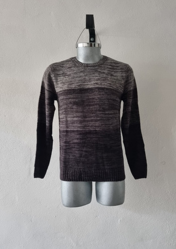 Sueter Bloques De Color Degrade Tejido Calido Hombre