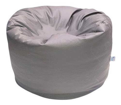 Sillón Puff Round Soporta 100kg Color Gris Lunics