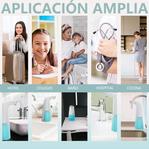 Imagen 9 de 9 de Dispensador Automático Jabón Espuma Gel Antibacteriana